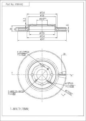 FI.BA FBD182 - Disque de frein cwaw.fr