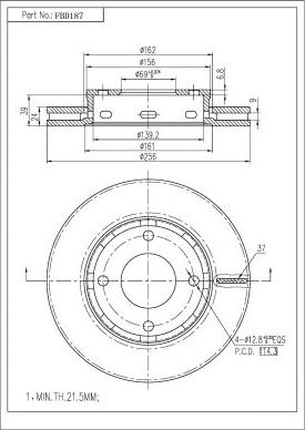 FI.BA FBD187 - Disque de frein cwaw.fr