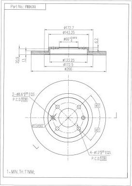 FI.BA FBD131 - Disque de frein cwaw.fr