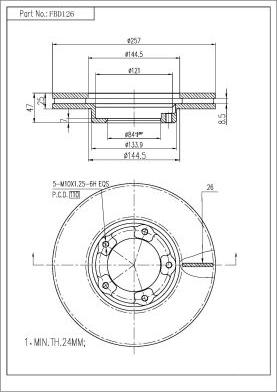 FI.BA FBD126 - Disque de frein cwaw.fr