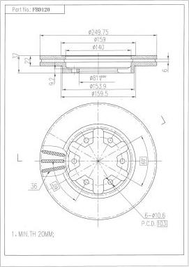 FI.BA FBD120 - Disque de frein cwaw.fr