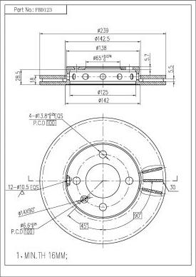 FI.BA FBD123 - Disque de frein cwaw.fr