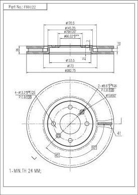 FI.BA FBD122 - Disque de frein cwaw.fr