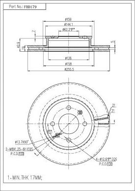 FI.BA FBD179 - Disque de frein cwaw.fr