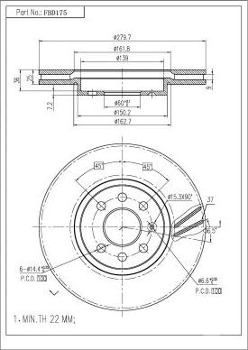 FI.BA FBD175 - Disque de frein cwaw.fr