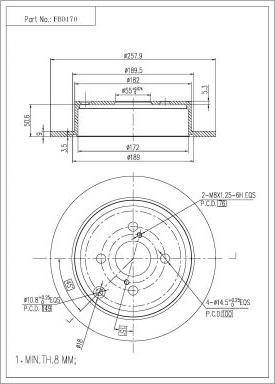 FI.BA FBD170 - Disque de frein cwaw.fr