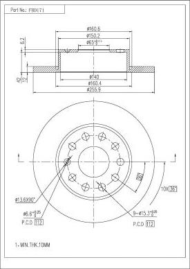 FI.BA FBD171 - Disque de frein cwaw.fr