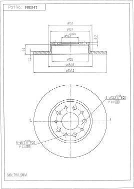 FI.BA FBD347 - Disque de frein cwaw.fr