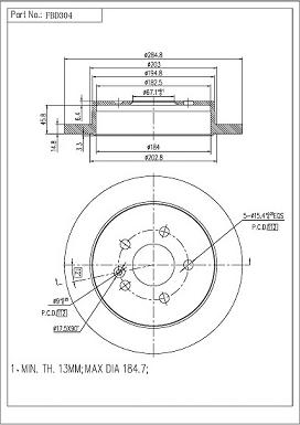 FI.BA FBD304 - Disque de frein cwaw.fr