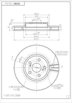 FI.BA FBD305 - Disque de frein cwaw.fr