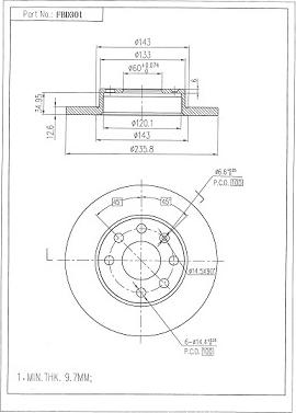 FI.BA FBD301 - Disque de frein cwaw.fr