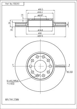 FI.BA FBD310 - Disque de frein cwaw.fr