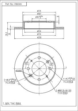 FI.BA FBD389 - Disque de frein cwaw.fr