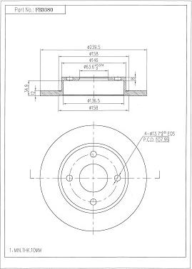 FI.BA FBD380 - Disque de frein cwaw.fr