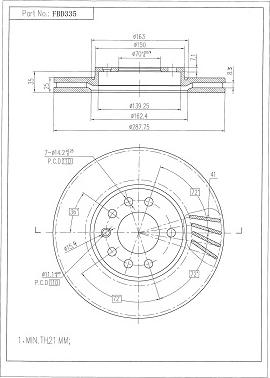 FI.BA FBD335 - Disque de frein cwaw.fr