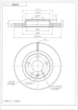 FI.BA FBD336 - Disque de frein cwaw.fr