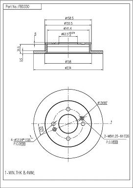 FI.BA FBD330 - Disque de frein cwaw.fr