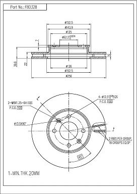 FI.BA FBD328 - Disque de frein cwaw.fr