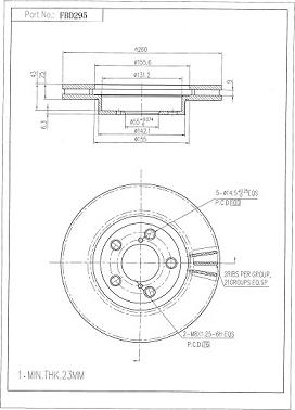 FI.BA FBD295 - Disque de frein cwaw.fr