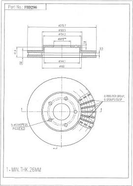 FI.BA FBD296 - Disque de frein cwaw.fr