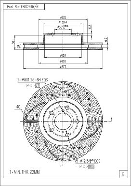 FI.BA FBD291R/H - Disque de frein cwaw.fr