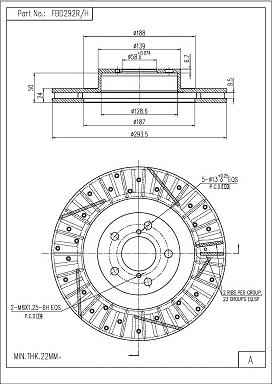 FI.BA FBD292R/H - Disque de frein cwaw.fr