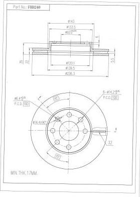 FI.BA FBD240 - Disque de frein cwaw.fr