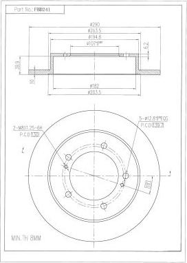 FI.BA FBD241 - Disque de frein cwaw.fr