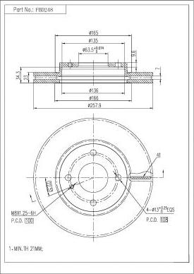 FI.BA FBD248 - Disque de frein cwaw.fr