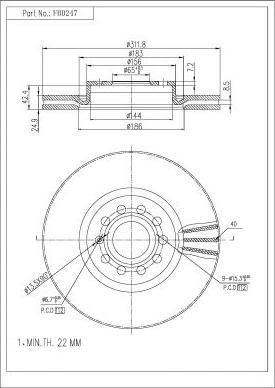 FI.BA FBD247 - Disque de frein cwaw.fr