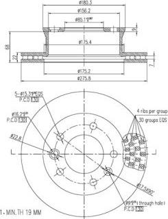 FI.BA FBD256 - Disque de frein cwaw.fr