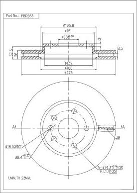 FI.BA FBD253 - Disque de frein cwaw.fr