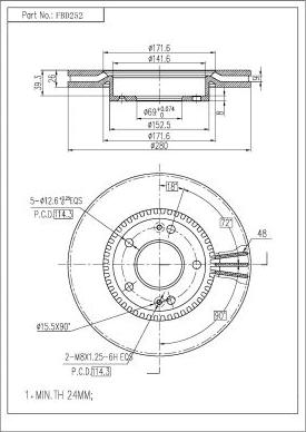 FI.BA FBD252 - Disque de frein cwaw.fr