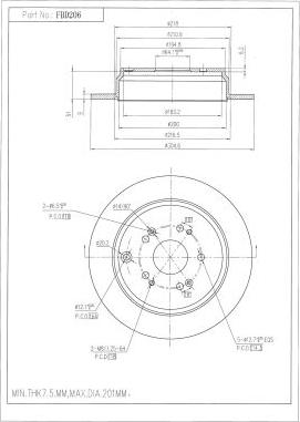 FI.BA FBD206 - Disque de frein cwaw.fr