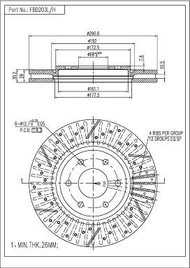 FI.BA FBD203L/H - Disque de frein cwaw.fr