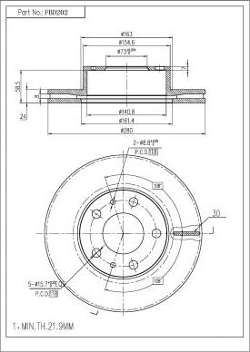 FI.BA FBD202 - Disque de frein cwaw.fr