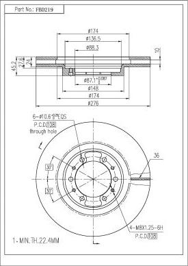 FI.BA FBD219 - Disque de frein cwaw.fr