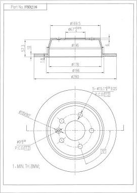 FI.BA FBD216 - Disque de frein cwaw.fr