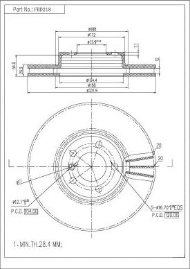 FI.BA FBD218 - Disque de frein cwaw.fr