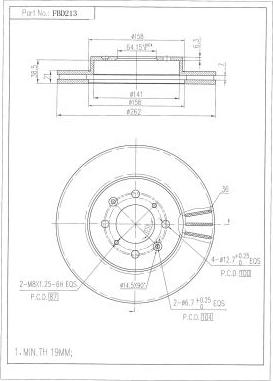 FI.BA FBD213 - Disque de frein cwaw.fr