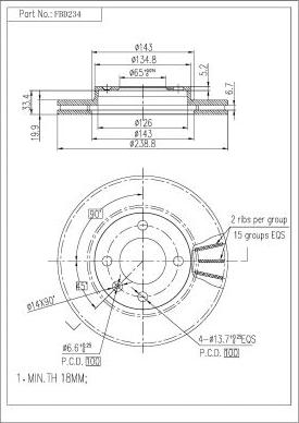 FI.BA FBD234 - Disque de frein cwaw.fr