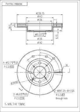 FI.BA FBD236 - Disque de frein cwaw.fr