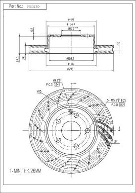 FI.BA FBD230 - Disque de frein cwaw.fr