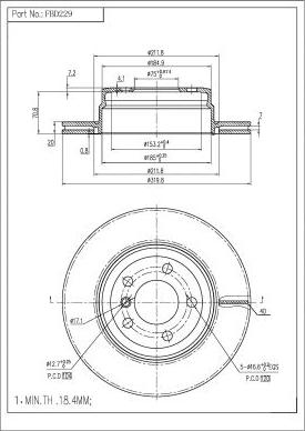 FI.BA FBD229 - Disque de frein cwaw.fr