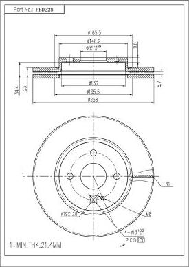 FI.BA FBD228 - Disque de frein cwaw.fr