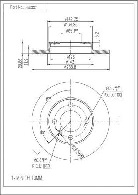 FI.BA FBD227 - Disque de frein cwaw.fr