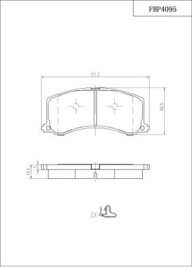 FI.BA FBP4095 - Kit de plaquettes de frein, frein à disque cwaw.fr