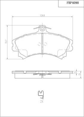 FI.BA FBP4090 - Kit de plaquettes de frein, frein à disque cwaw.fr