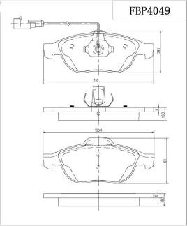 FI.BA FBP4049 - Kit de plaquettes de frein, frein à disque cwaw.fr