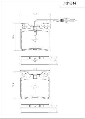 FI.BA FBP4044 - Kit de plaquettes de frein, frein à disque cwaw.fr